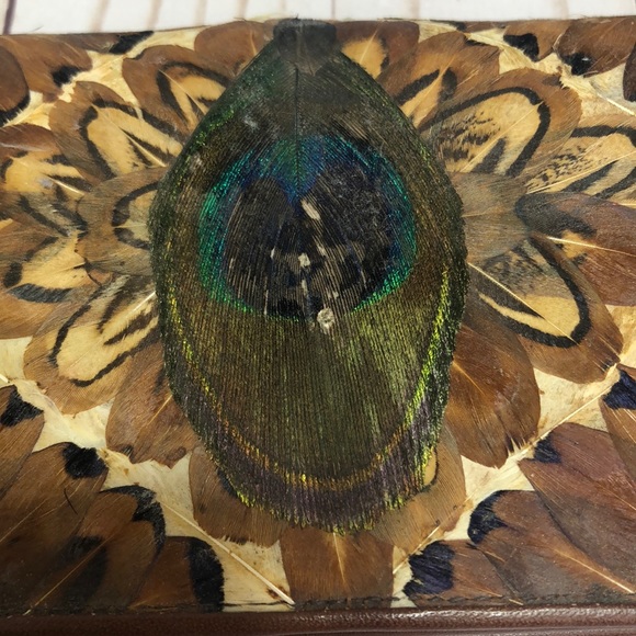 🌻 VTG Peacock Wallet Clutch Mini Purse - Picture 12 of 13